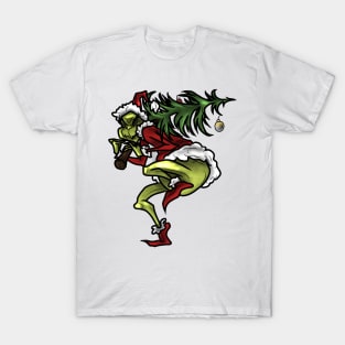 Grinch with christmas tree T-Shirt